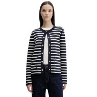 Tommy Hilfiger WW0WW40846-0X4 Γυναικεία Ζακέτα Διπλής Όψης Μπλε 