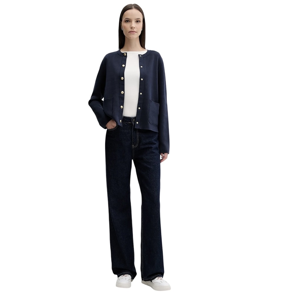 TOMMY HILFIGER</br>Γυναικεία Ζακέτα Διπλής Όψης Μπλε WW0WW40846-0X4 Tommy Hilfiger TOMMY HILFIGER</br>Γυναικεία Ζακέτα Διπλής Όψης Μπλε WW0WW40846-0X4 Tommy Hilfiger