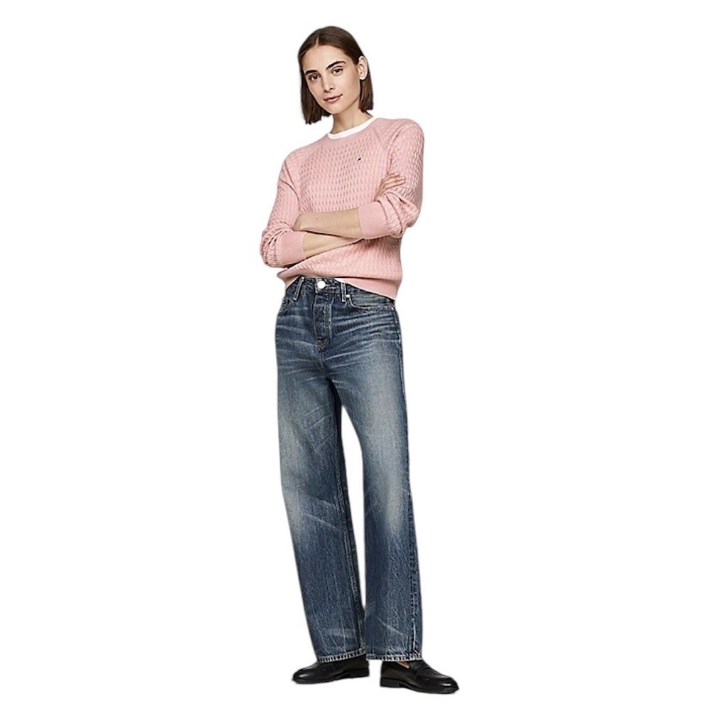 TOMMY HILFIGER</br>Γυναικείο Πουλόβερ Ροζ WW0WW41142-0JW Tommy Hilfiger TOMMY HILFIGER</br>Γυναικείο Πουλόβερ Ροζ WW0WW41142-0JW Tommy Hilfiger