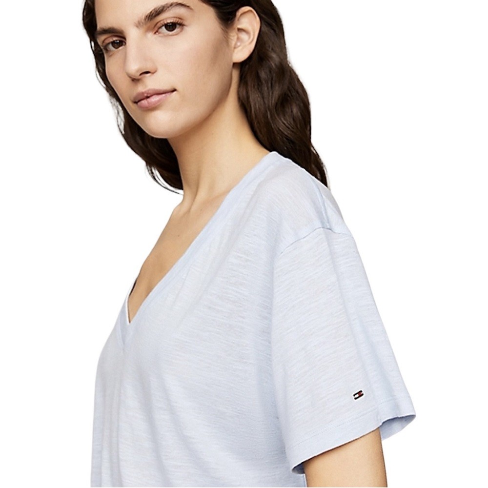 TOMMY HILFIGER</br>Γυναικεία T-shirt Σιέλ WW0WW41198-C10 Tommy Hilfiger TOMMY HILFIGER</br>Γυναικεία T-shirt Σιέλ WW0WW41198-C10 Tommy Hilfiger