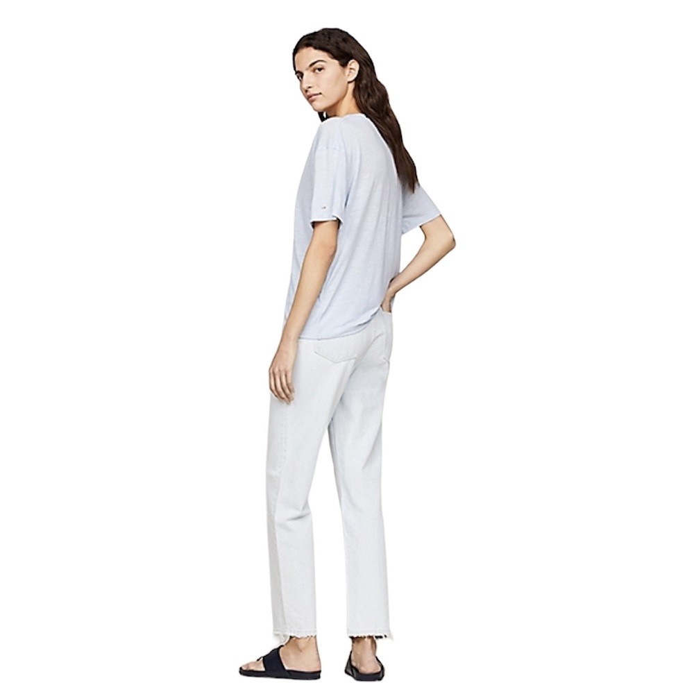 TOMMY HILFIGER</br>Γυναικεία T-shirt Σιέλ WW0WW41198-C10 Tommy Hilfiger TOMMY HILFIGER</br>Γυναικεία T-shirt Σιέλ WW0WW41198-C10 Tommy Hilfiger
