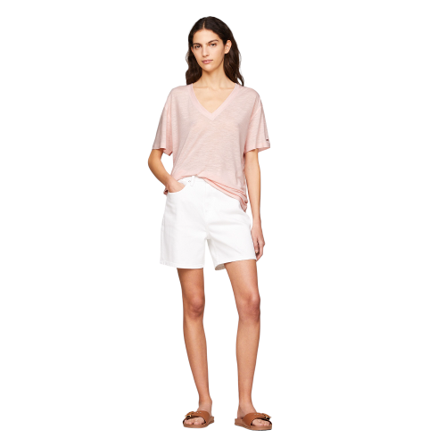 Tommy Hilfiger WW0WW41198-TJQ Γυναικείο T-shirt Ροζ