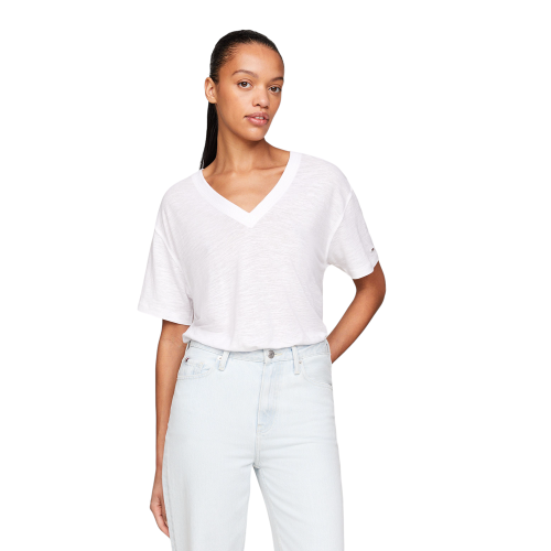 Tommy Hilfiger WW0WW41198-YCF Γυναικείο T-shirt Λευκό