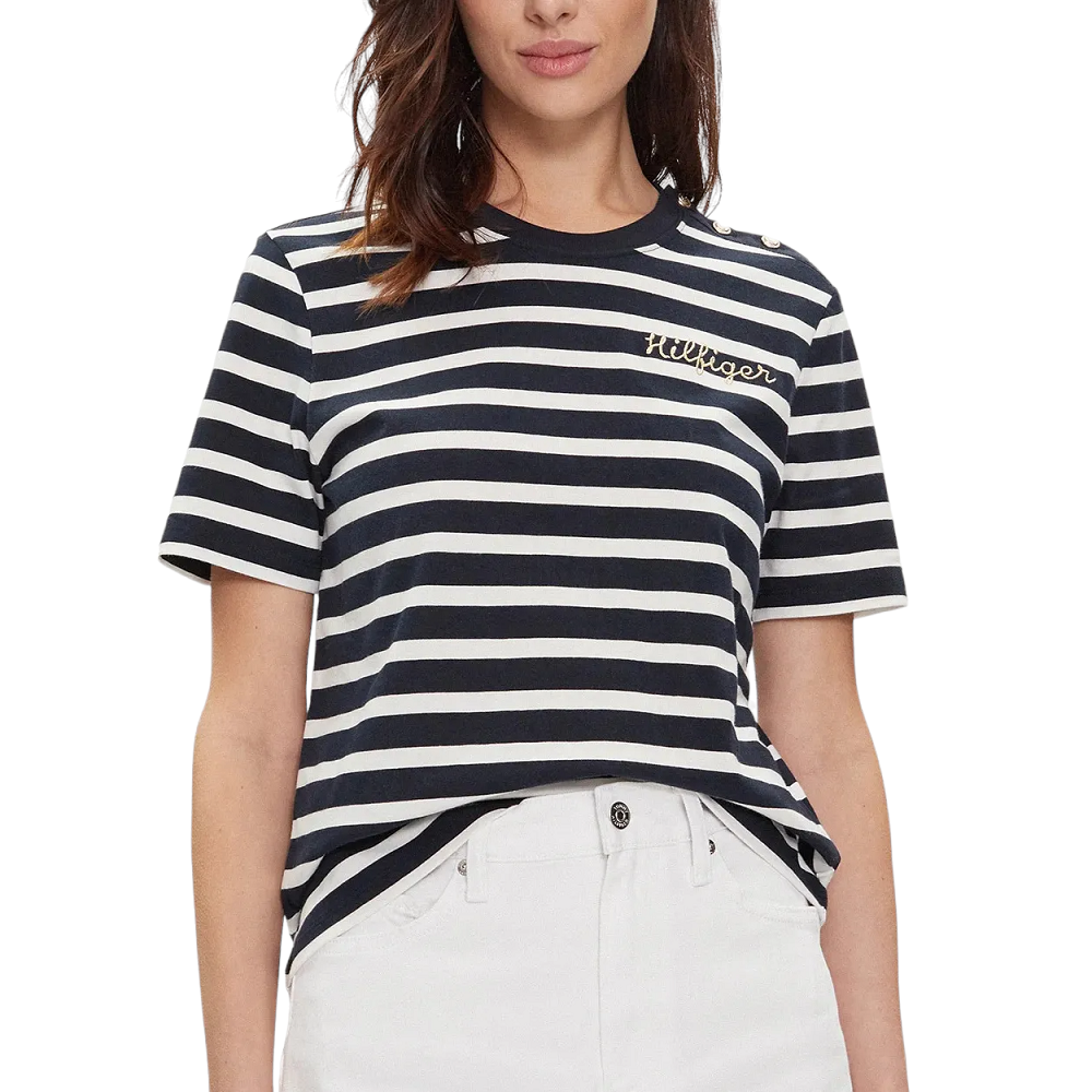 TOMMY HILFIGER</br>Γυναικείο T-shirt Μπλε WW0WW41211-0A7 Tommy Hilfiger