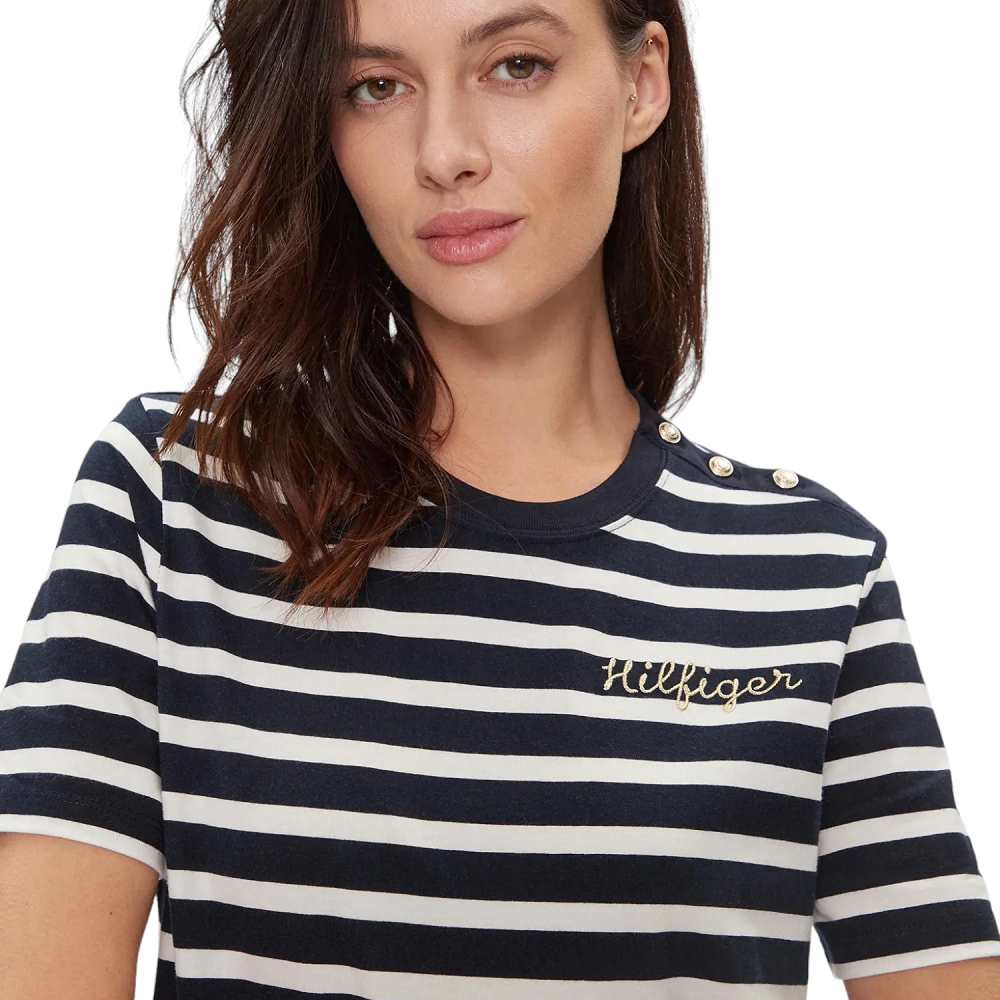 TOMMY HILFIGER</br>Γυναικείο T-shirt Μπλε WW0WW41211-0A7 Tommy Hilfiger