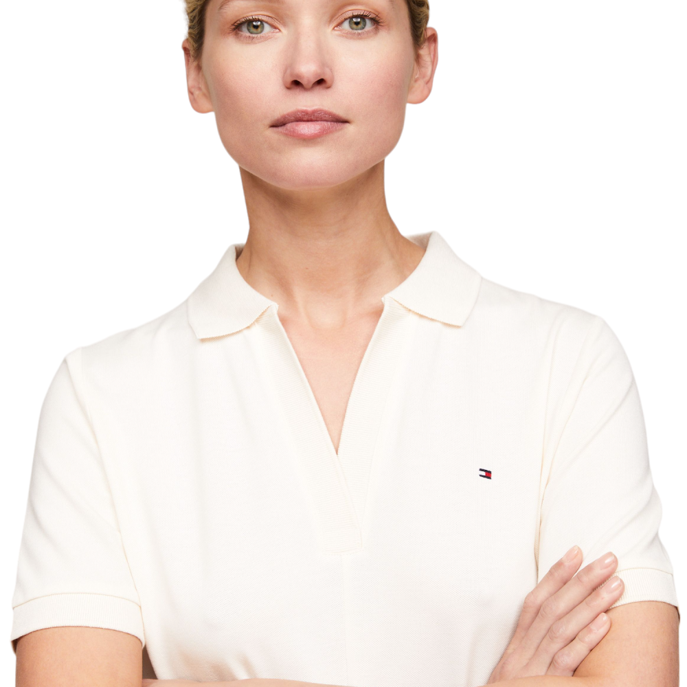 TOMMY HILFIGER</br>Γυναικείο Φόρεμα Polo Εκρού WW0WW41278-AEF Tommy Hilfiger