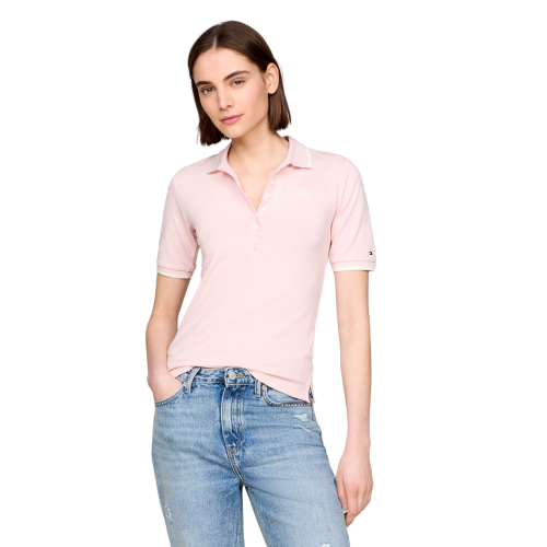 Tommy Hilfiger WW0WW41288-TJQ Γυναικείο T-shirt Polo Ροζ
