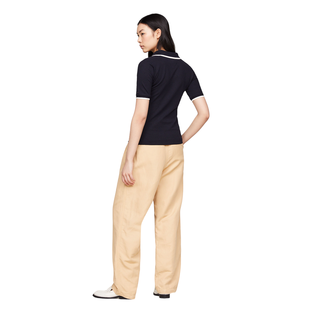TOMMY HILFIGER</br>Γυναικείο T-shirt Polo Μπλε WW0WW41288-DW5 Tommy Hilfiger