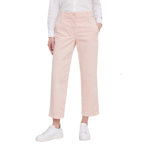 Tommy Hilfiger WW0WW41352-TJQ Γυναικείο Παντελόνι Ροζ
