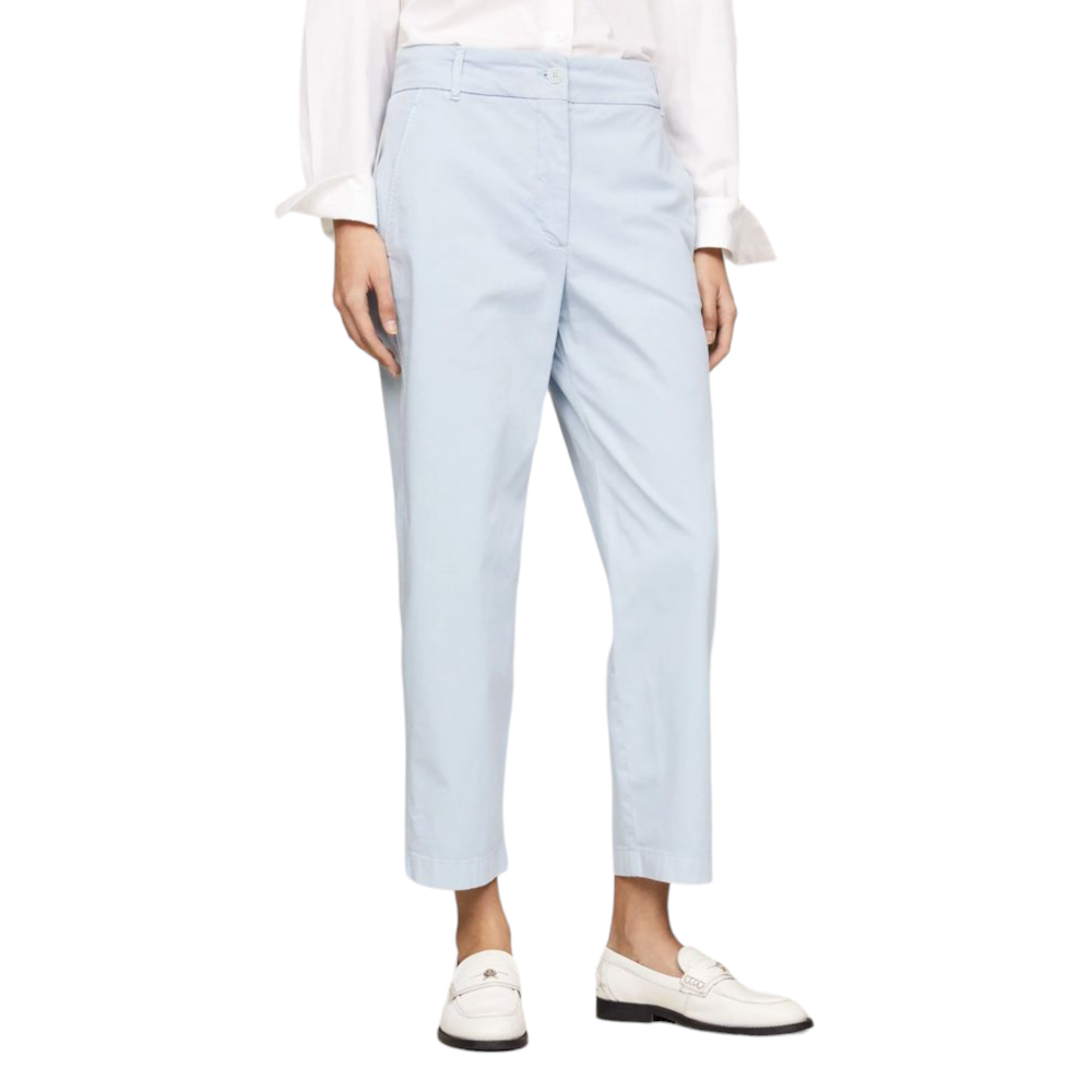 TOMMY HILFIGER</br>Γυναικείο Παντελόνι Γαλάζιο Ριγέ WW0WW41358-03Q Tommy Hilfiger