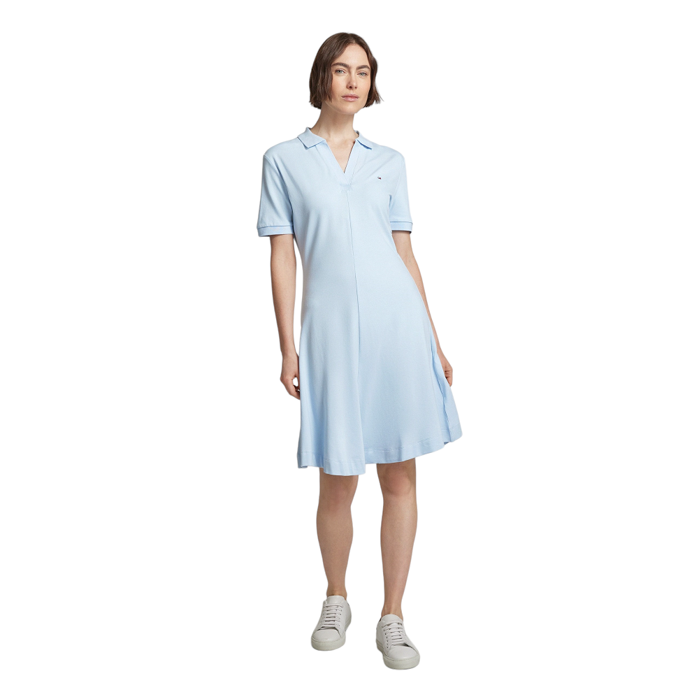 TOMMY HILFIGER</br>Γυναικείο Φόρεμα Polo Σιέλ WW0WW41567-C10 Tommy Hilfiger