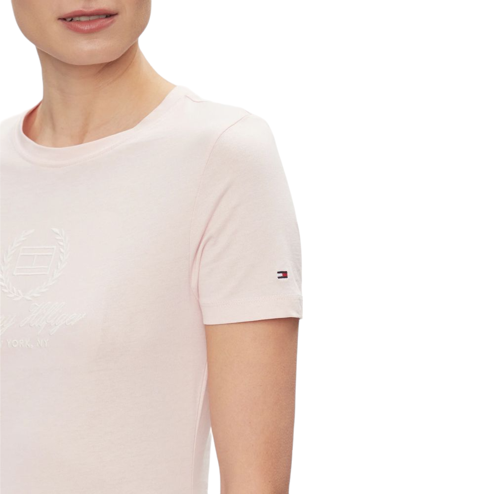 TOMMY HILFIGER</br>Γυναικείο T-shirt Ροζ WW0WW41761-TJQ Tommy Hilfiger TOMMY HILFIGER</br>Γυναικείο T-shirt Ροζ WW0WW41761-TJQ Tommy Hilfiger