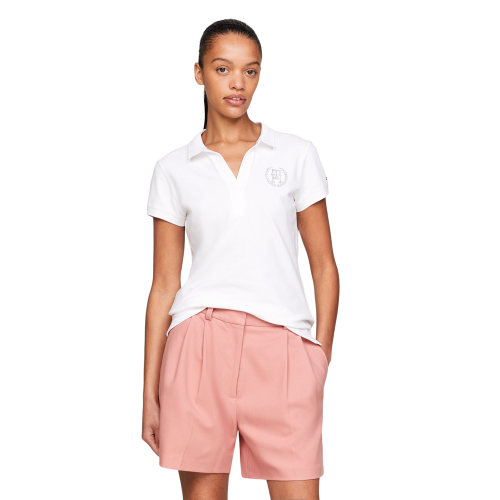 Tommy Hilfiger WW0WW41764-YCF Γυναικείο T-shirt Polo Λευκό