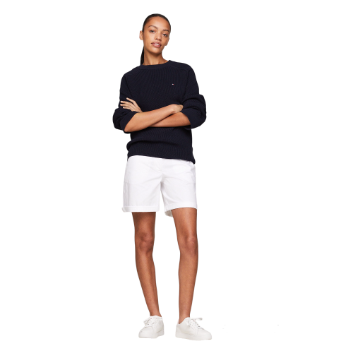 Tommy Hilfiger WW0WW41769-YCF Γυναικεία Βερμούδα Λευκό