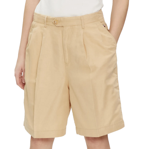 Tommy Hilfiger WW0WW41771-ACR Γυναικεία Βερμούδα Μπεζ