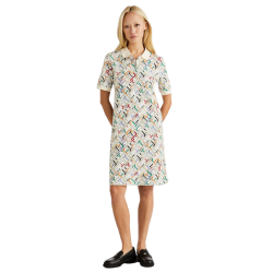 Γυναικείο Φόρεμα Polo Εκρού Multi WW0WW41783-0K5 Tommy Hilfiger