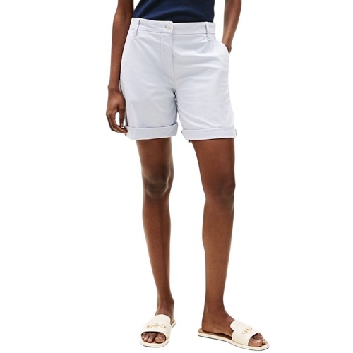 Tommy Hilfiger WW0WW42457-C10 Γυναικεία Βερμούδα Σιέλ Co Blend Gmd Chino Short 