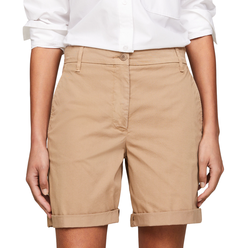 TOMMY HILFIGER</br>Γυναικεία Βερμούδα Μπεζ WW0WW42457-AEG Tommy Hilfiger TOMMY HILFIGER</br>Γυναικεία Βερμούδα Μπεζ WW0WW42457-AEG Tommy Hilfiger