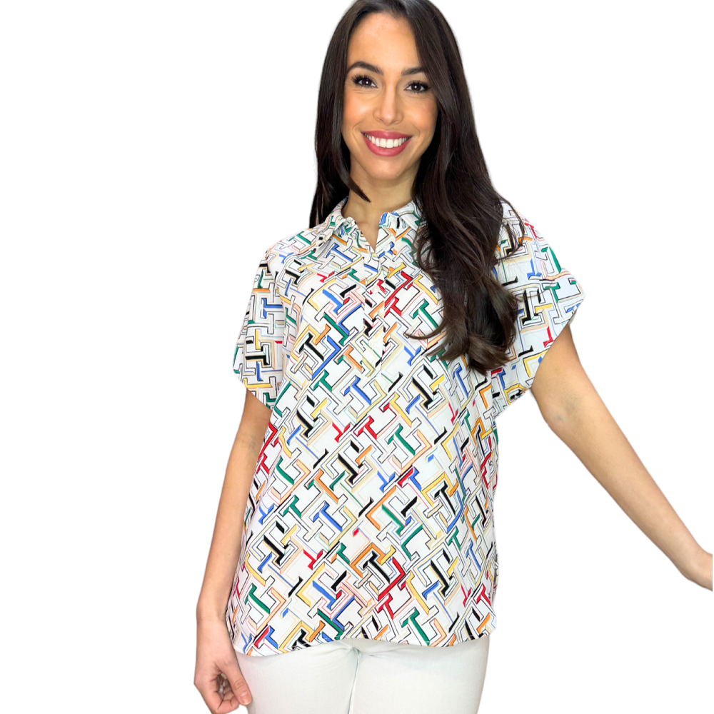 TOMMY HILFIGER</br>Γυναικεία Μπλούζα Λευκό Multi WW0WW42539-0K5 Tommy Hilfiger
