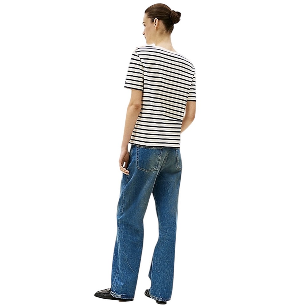 TOMMY HILFIGER</br>Γυναικεία Μπλούζα Εκρού/Μπλε Reg Stripe Gold Btn C-nk Ss WW0WW42907-0FC Tommy Hilfiger TOMMY HILFIGER</br>Γυναικεία Μπλούζα Εκρού/Μπλε Reg Stripe Gold Btn C-nk Ss WW0WW42907-0FC Tommy Hilfiger