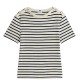 TOMMY HILFIGER</br>Γυναικεία Μπλούζα Εκρού/Μπλε Reg Stripe Gold Btn C-nk Ss WW0WW42907-0FC Tommy Hilfiger TOMMY HILFIGER</br>Γυναικεία Μπλούζα Εκρού/Μπλε Reg Stripe Gold Btn C-nk Ss WW0WW42907-0FC Tommy Hilfiger