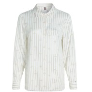 Tommy Hilfiger WW0WW43064-05A Γυναικείο Πουκάμισο Εκρού 