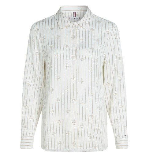 Γυναικείο Πουκάμισο Εκρού WW0WW43064-05A Tommy Hilfiger