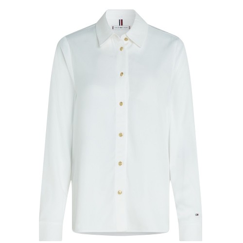 Γυναικείο Πουκάμισο Εκρού WW0WW43066-YBL Tommy Hilfiger