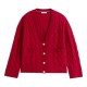 TOMMY HILFIGER</br>Tommy Hilfiger WW0WW43089-XIT Γυναικεία Ζακέτα Μπορντό Soft Wool Cable Cardigan TOMMY HILFIGER</br>Tommy Hilfiger WW0WW43089-XIT Γυναικεία Ζακέτα Μπορντό Soft Wool Cable Cardigan
