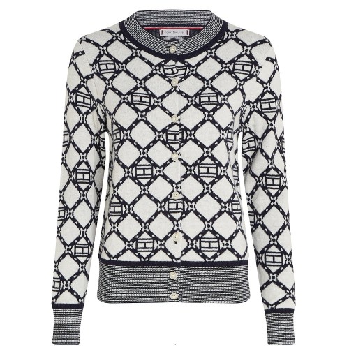 Γυναικεία Ζακέτα Εκρού WW0WW43147-01D Tommy Hilfiger Γυναικεία Ζακέτα Εκρού WW0WW43147-01D Tommy Hilfiger