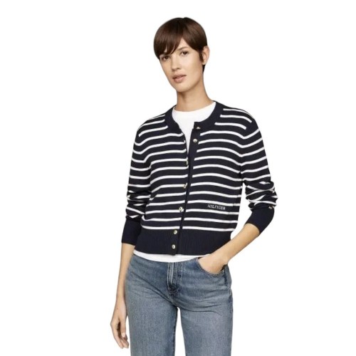 Γυναικεία Ζακέτα Μπλε/Λευκό WW0WW43148-DAA Tommy Hilfiger