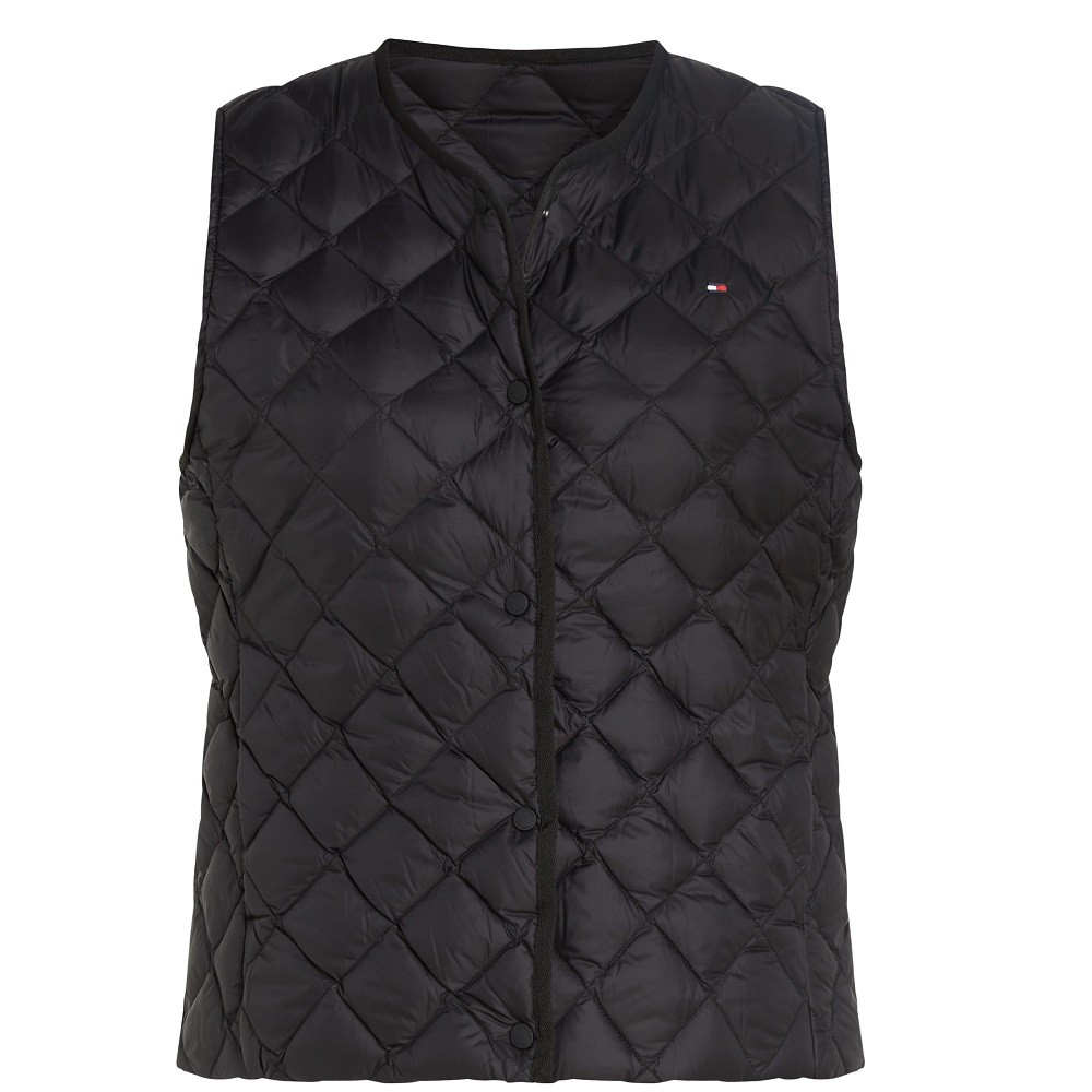 TOMMY HILFIGER</br>Γυναικείο Αμάνικο Μπουφάν Μαύρο WW0WW43214-BDS Tommy Hilfiger TOMMY HILFIGER</br>Γυναικείο Αμάνικο Μπουφάν Μαύρο WW0WW43214-BDS Tommy Hilfiger