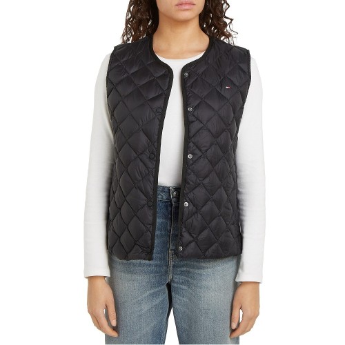 Γυναικείο Αμάνικο Μπουφάν Μαύρο WW0WW43214-BDS Tommy Hilfiger