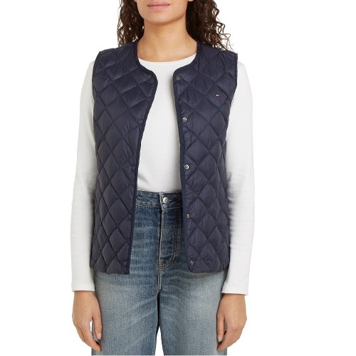 Γυναικείο Αμάνικο Μπουφάν Μπλε WW0WW43214-DW5 Tommy Hilfiger