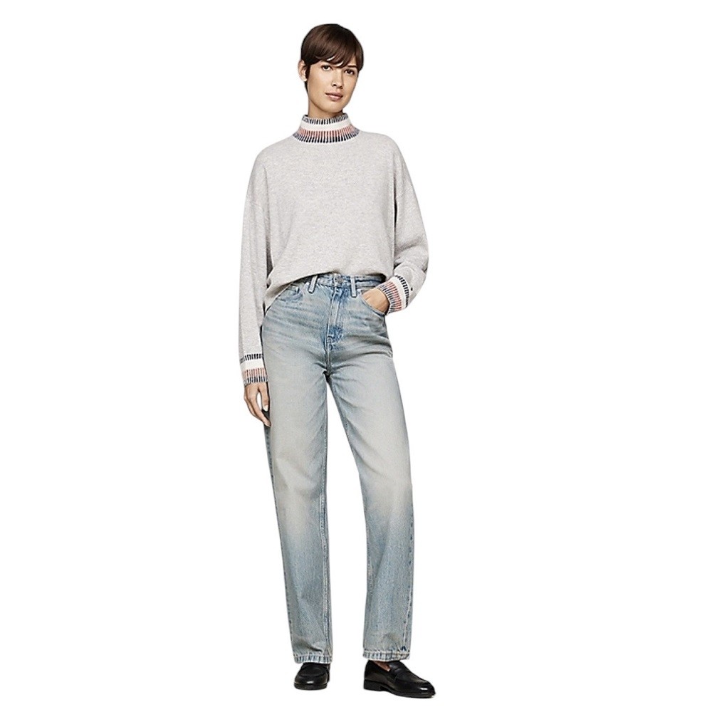 TOMMY HILFIGER</br>Γυναικείο Πουλόβερ Γκρι WW0WW43239-PKH Tommy Hilfiger TOMMY HILFIGER</br>Γυναικείο Πουλόβερ Γκρι WW0WW43239-PKH Tommy Hilfiger