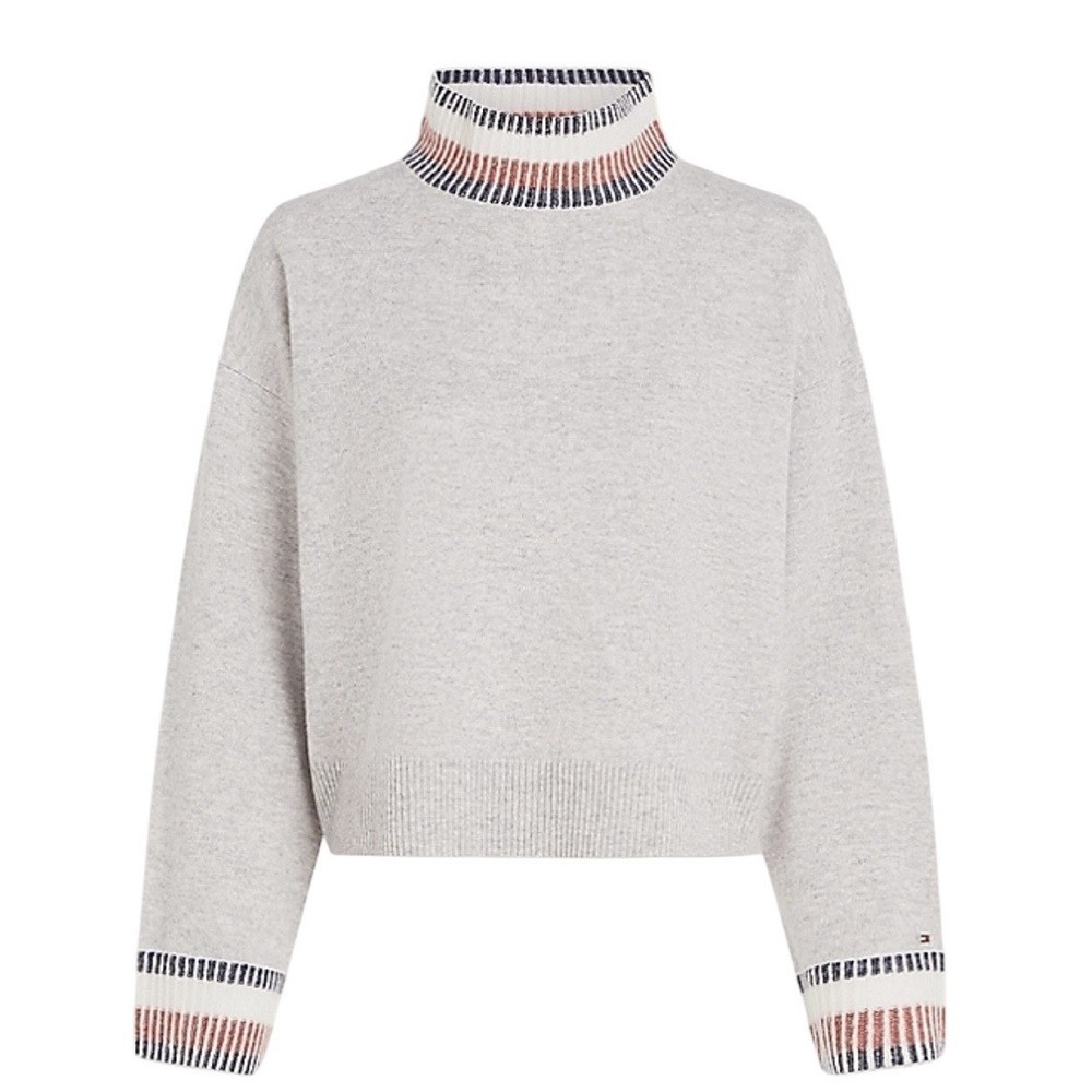 TOMMY HILFIGER</br>Γυναικείο Πουλόβερ Γκρι WW0WW43239-PKH Tommy Hilfiger TOMMY HILFIGER</br>Γυναικείο Πουλόβερ Γκρι WW0WW43239-PKH Tommy Hilfiger