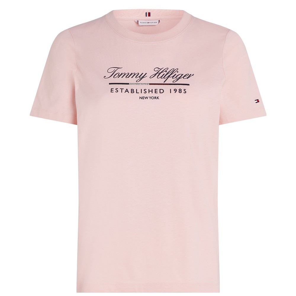 TOMMY HILFIGER</br>Γυναικείο T-shirt Ροζ WW0WW43502-TIΟ Tommy Hilfiger TOMMY HILFIGER</br>Γυναικείο T-shirt Ροζ WW0WW43502-TIΟ Tommy Hilfiger