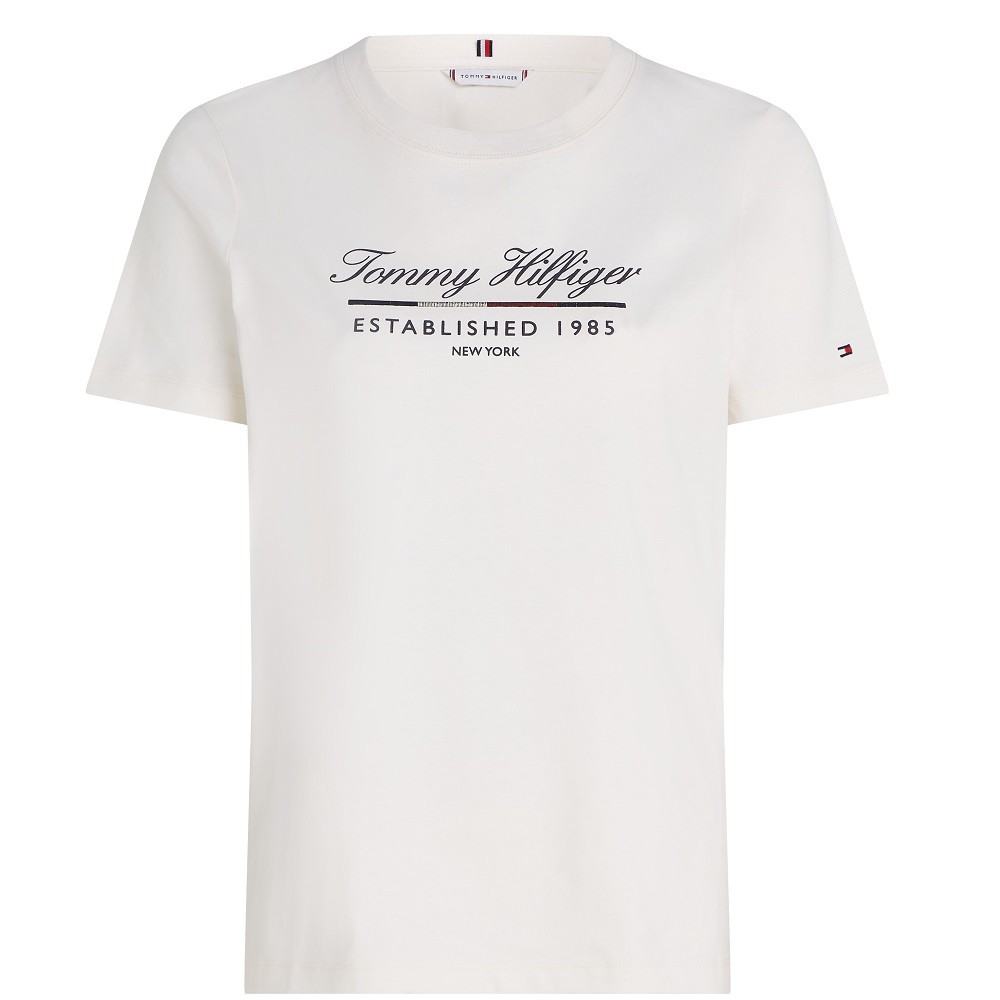 TOMMY HILFIGER</br>Γυναικείο T-shirt Εκρού WW0WW43502-YBH Tommy Hilfiger TOMMY HILFIGER</br>Γυναικείο T-shirt Εκρού WW0WW43502-YBH Tommy Hilfiger