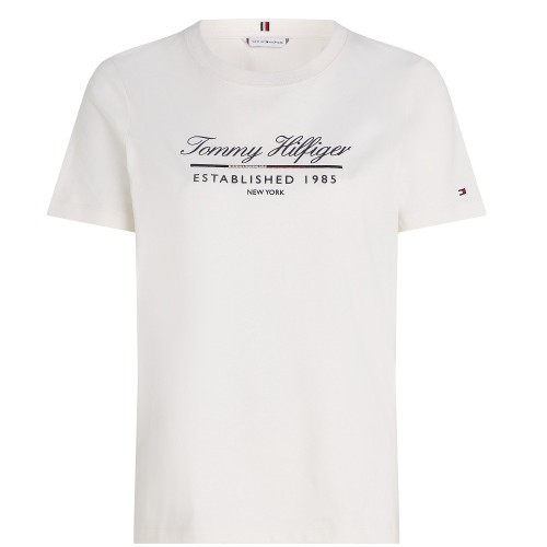 Γυναικείο T-shirt Εκρού WW0WW43502-YBH Tommy Hilfiger
