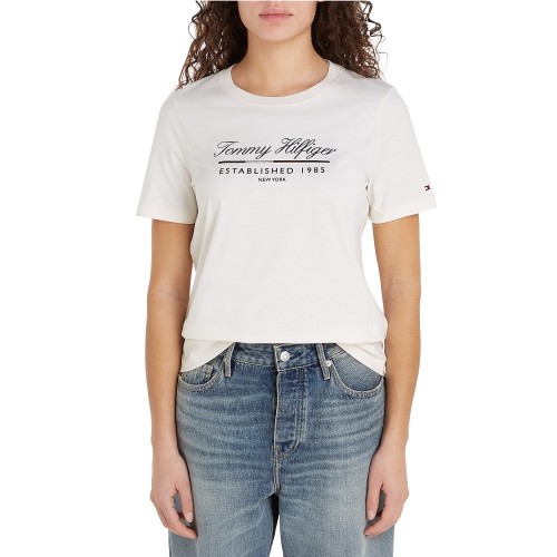 Γυναικείο T-shirt Εκρού WW0WW43502-YBH Tommy Hilfiger