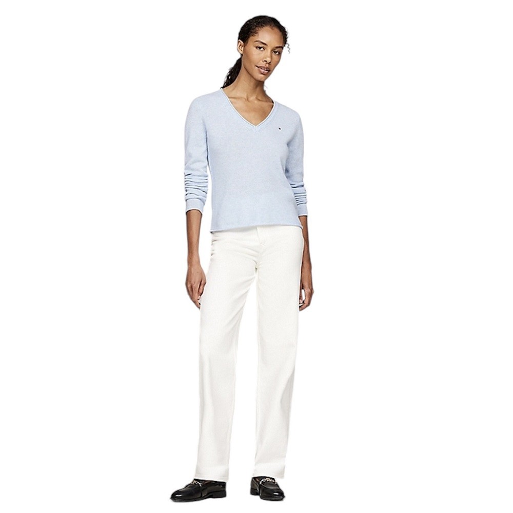 TOMMY HILFIGER</br>Γυναικείο Πουλόβερ Γαλάζιο WW0WW43505-0G3 Tommy Hilfiger TOMMY HILFIGER</br>Γυναικείο Πουλόβερ Γαλάζιο WW0WW43505-0G3 Tommy Hilfiger