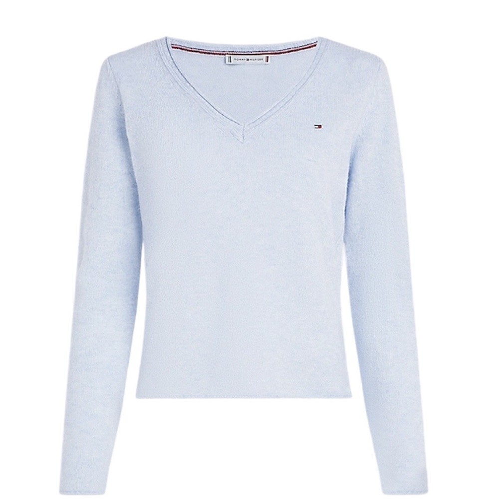 TOMMY HILFIGER</br>Γυναικείο Πουλόβερ Γαλάζιο WW0WW43505-0G3 Tommy Hilfiger TOMMY HILFIGER</br>Γυναικείο Πουλόβερ Γαλάζιο WW0WW43505-0G3 Tommy Hilfiger