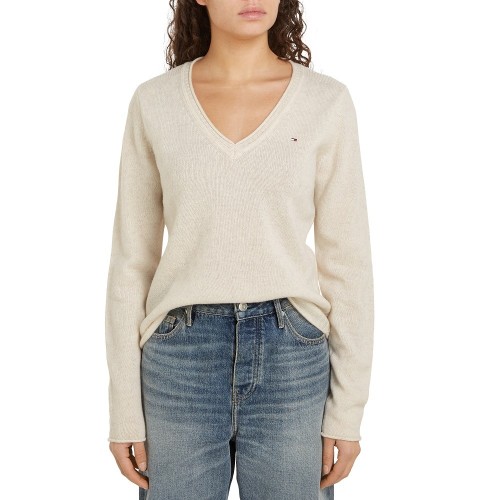 Γυναικείο Πουλόβερ Εκρού WW0WW43505-0LF Tommy Hilfiger