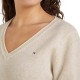 TOMMY HILFIGER</br>Γυναικείο Πουλόβερ Εκρού WW0WW43505-0LF Tommy Hilfiger TOMMY HILFIGER</br>Γυναικείο Πουλόβερ Εκρού WW0WW43505-0LF Tommy Hilfiger