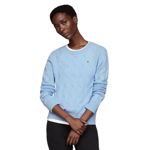 Γυναικείο Πουλόβερ Γαλάζιο WW0WW43586-C1Z Tommy Hilfiger