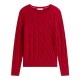 TOMMY HILFIGER</br>Tommy Hilfiger WW0WW43586-XIT Γυναικείο Πουλόβερ Μπορντό Soft Wool Cable C-nk TOMMY HILFIGER</br>Tommy Hilfiger WW0WW43586-XIT Γυναικείο Πουλόβερ Μπορντό Soft Wool Cable C-nk