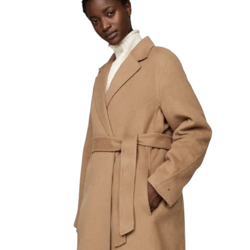 Γυναικείο Παλτό Κάμελ WW0WW43603-GWE Tommy Hilfiger Γυναικείο Παλτό Κάμελ WW0WW43603-GWE Tommy Hilfiger