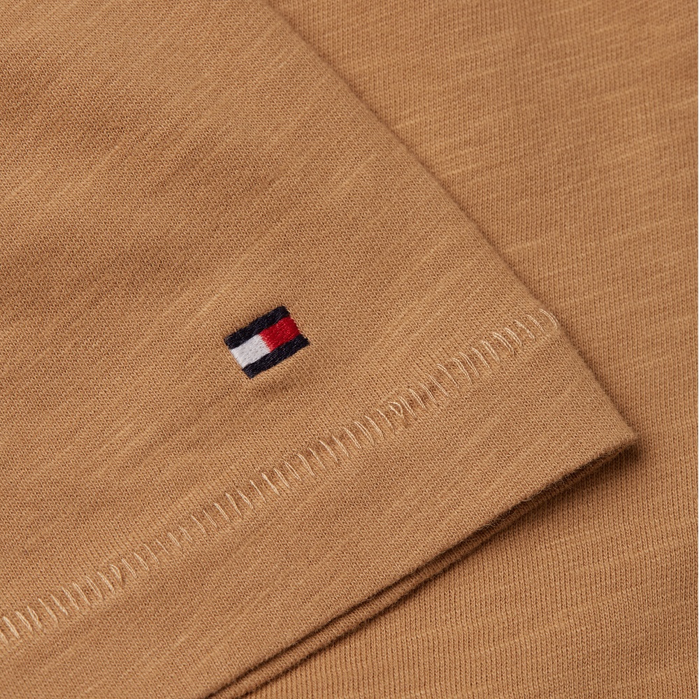 TOMMY HILFIGER</br>Γυναικεία Μπλούζα Κάμελ Slub Crop V-nk Ss WW0WW43901-RBC Tommy Hilfiger TOMMY HILFIGER</br>Γυναικεία Μπλούζα Κάμελ Slub Crop V-nk Ss WW0WW43901-RBC Tommy Hilfiger