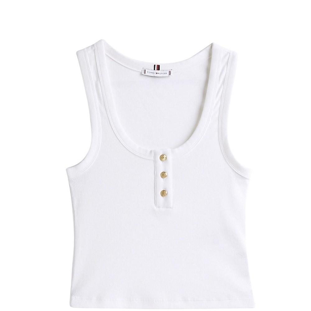 TOMMY HILFIGER</br>Γυναικείο T-shirt Εκρού Slim WW0WW43920-YBL Tommy Hilfiger TOMMY HILFIGER</br>Γυναικείο T-shirt Εκρού Slim WW0WW43920-YBL Tommy Hilfiger