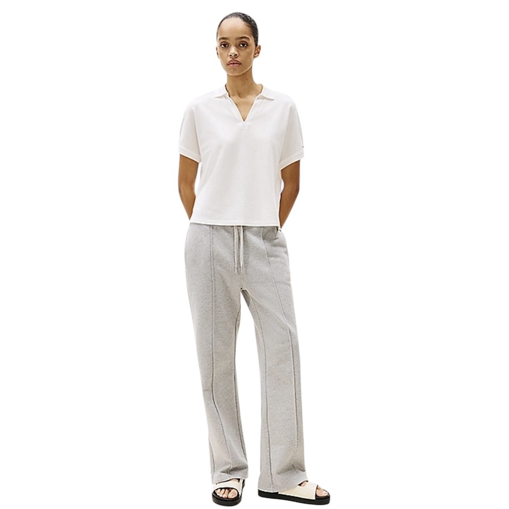 TOMMY HILFIGER</br>Γυναικεία Μπλούζα Εκρού Lyosell Open-nk Relaxed Polo Ss WW0WW44512-YBL Tommy Hilfiger TOMMY HILFIGER</br>Γυναικεία Μπλούζα Εκρού Lyosell Open-nk Relaxed Polo Ss WW0WW44512-YBL Tommy Hilfiger
